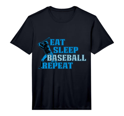 Eat Sleep Baseball Repeat Sport Fans T-Shirt - Graphic Print Unisex - T-Shirt, Sweatshirt, Hoodie
