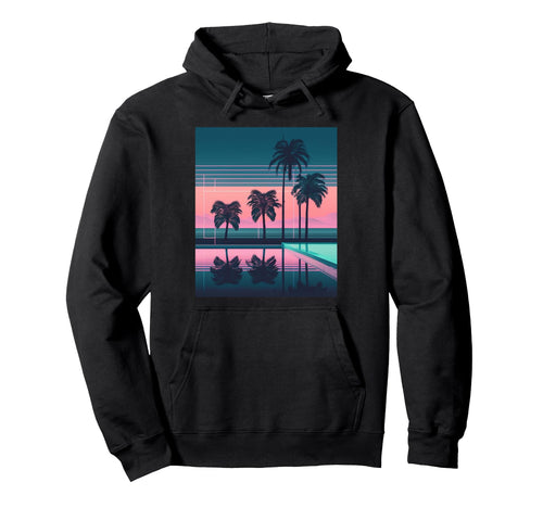 Vaporwave Aesthetic Trippy Tropical Hoodie - Unique Graphic for Adults - T-Shirt, Sweatshirt, Hoodie