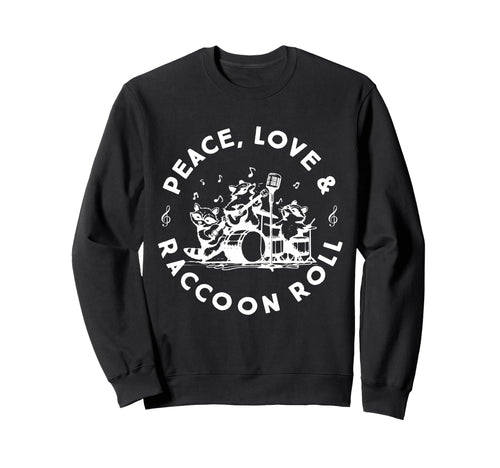 Raccoon Rock And Roll Music Raccoon Sweatshirt - Minimalist Print Unisex - T-Shirt, Sweatshirt, Hoodie