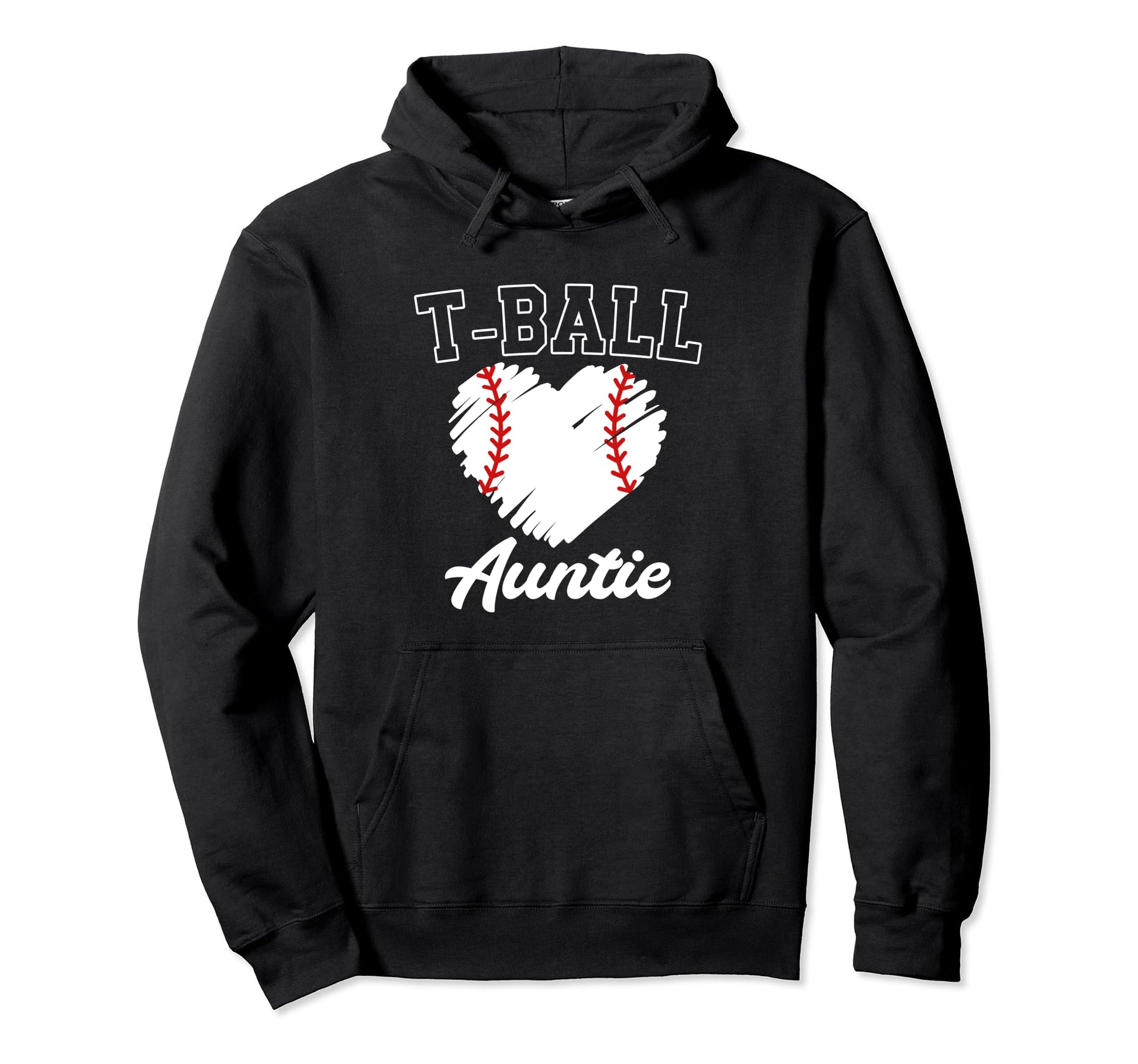 T Ball Auntie Ball Game Day Baseball Aunt Hoodie - Unique Graphic Unisex - T-Shirt, Sweatshirt, Hoodie
