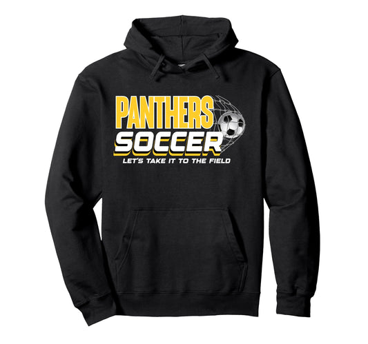 Yellow Panthers Soccer Mom Game Day Hoodie - Novelty Apparel for Adults - T-Shirt, Sweatshirt, Hoodie