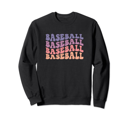 Baseball Season Trendy Mom Sweatshirt - Aesthetic Graphic Men Women - T-Shirt, Sweatshirt, Hoodie