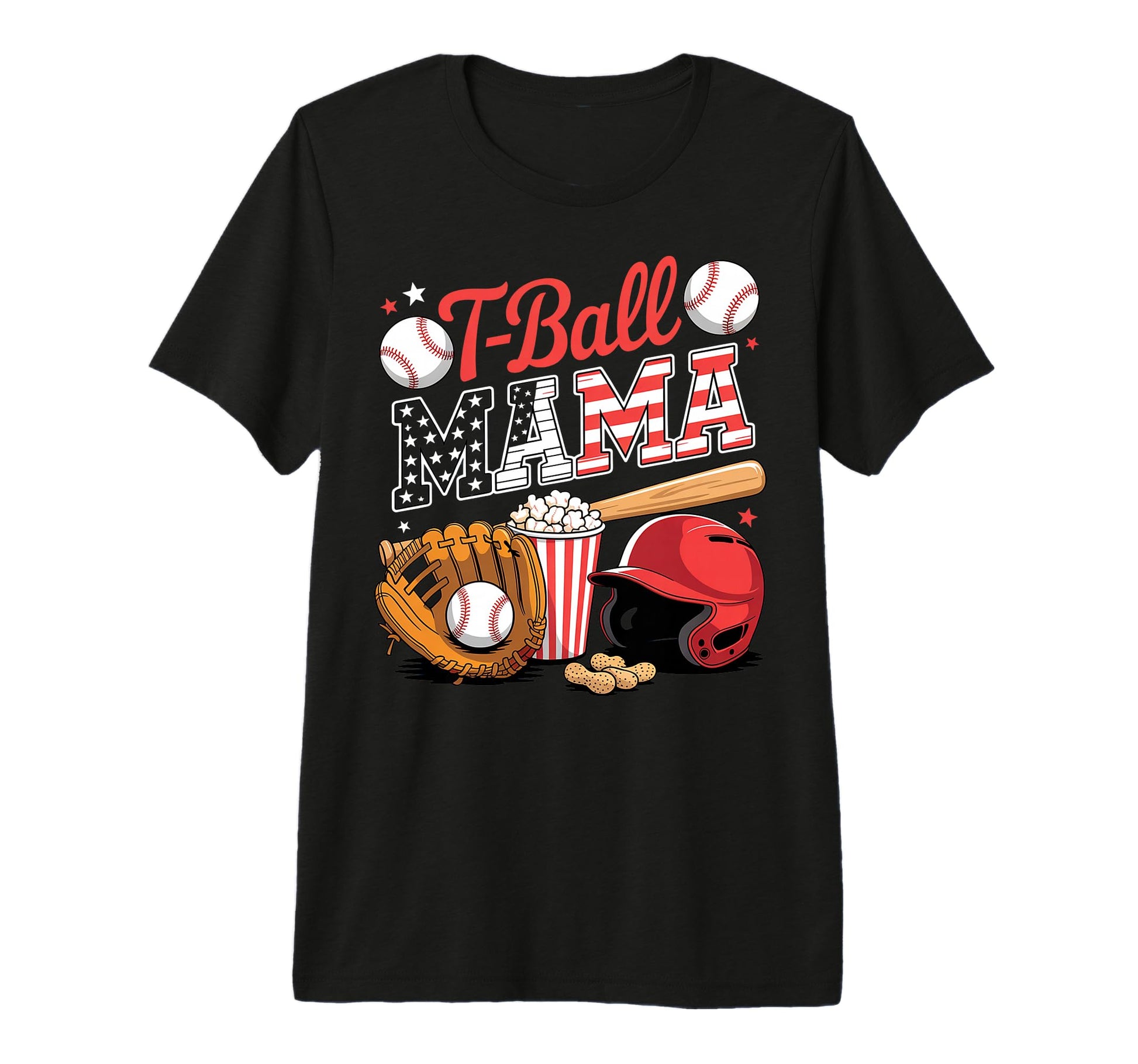 T Ball Mama Baseball Mom T Ball Game T-Shirt - Unique Graphic Men Women - T-Shirt, Sweatshirt, Hoodie