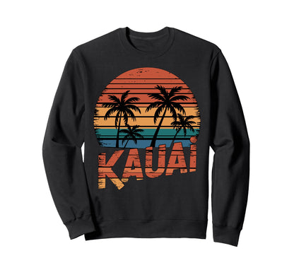 Kauai Hawaii Sunset Tropical Sweatshirt - Casual Everyday Wear Unisex - T-Shirt, Sweatshirt, Hoodie