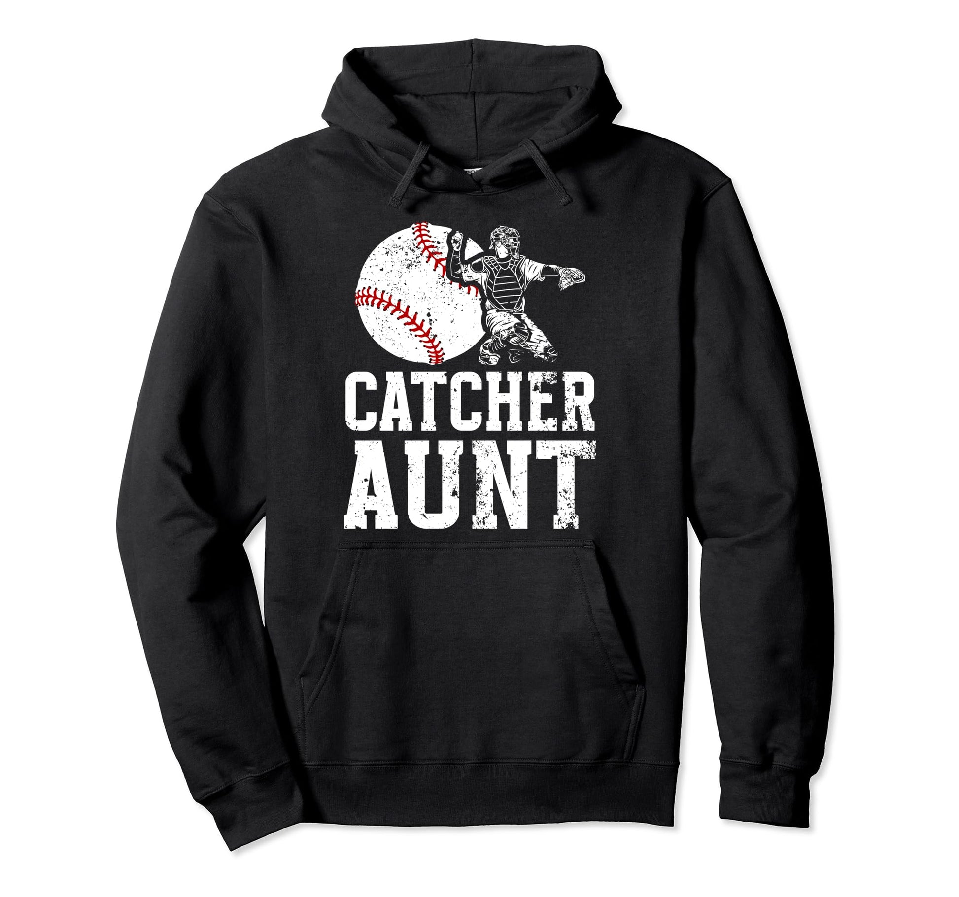Baseball Catcher Aunt Baseball Hoodie - Aesthetic Graphic for Adults - T-Shirt, Sweatshirt, Hoodie