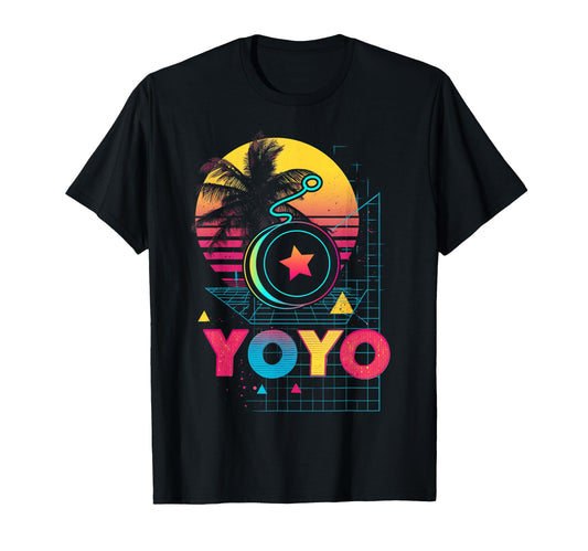 Yoyo Toy Vaporwave Aesthetic Sunset T-Shirt - Unique Graphic Unisex - T-Shirt, Sweatshirt, Hoodie