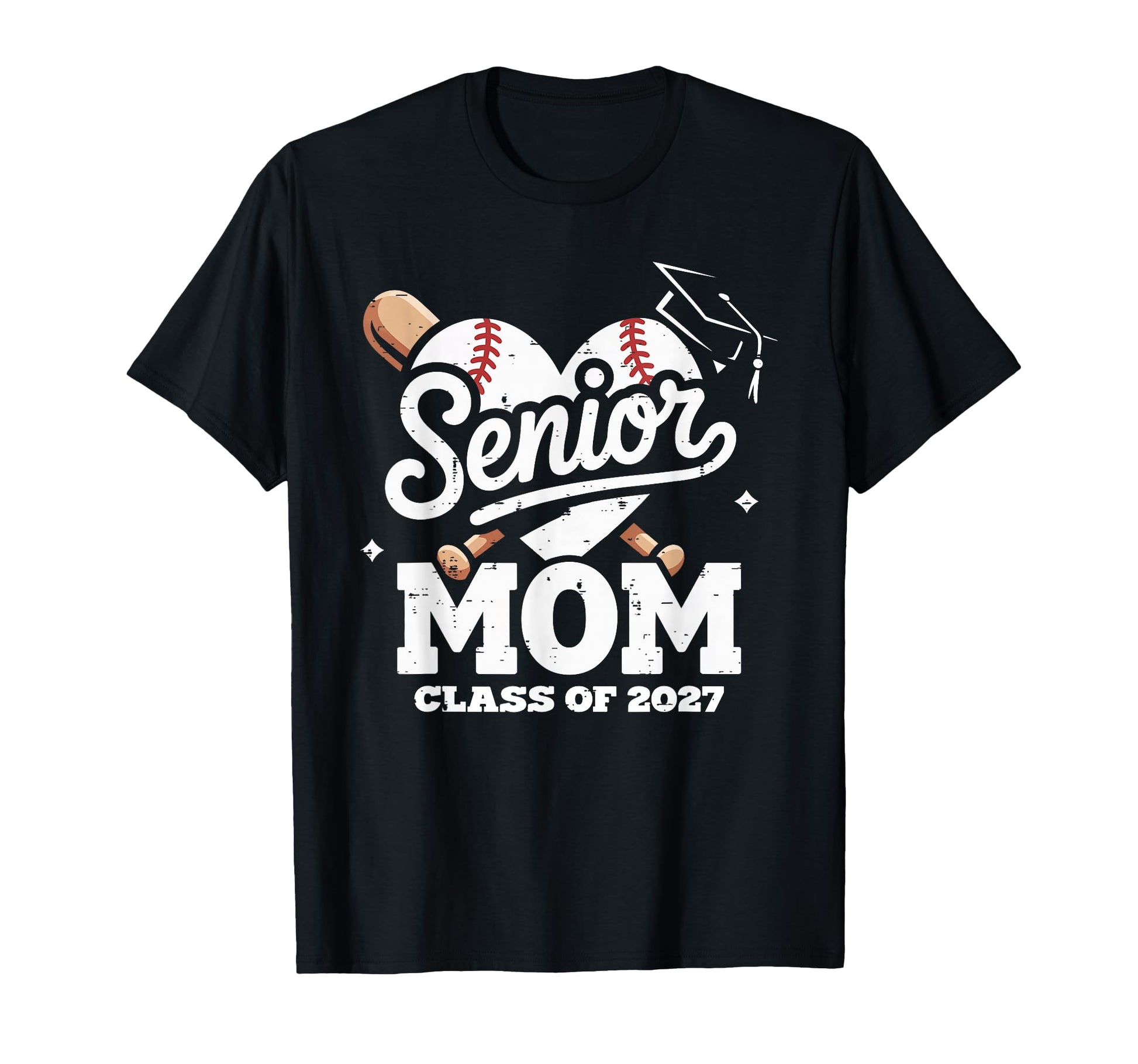 Senior Baseball Mom Class 2027 Proud T-Shirt - Custom Art Print Men Women - T-Shirt, Sweatshirt, Hoodie