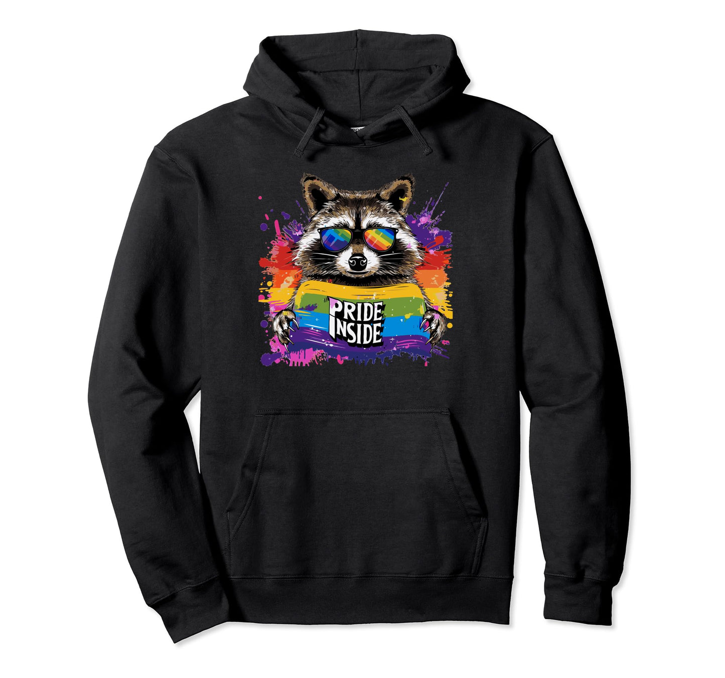 Funny Raccoon Love Sunglasses Hoodie - Casual Everyday Wear Men Women - T-Shirt, Sweatshirt, Hoodie