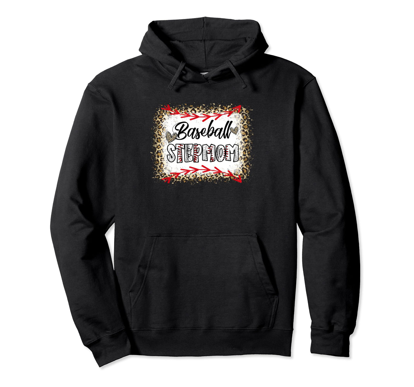 Funny Baseball Stepmom Leopard Baseball Hoodie - Trendy Graphic Men Women - T-Shirt, Sweatshirt, Hoodie