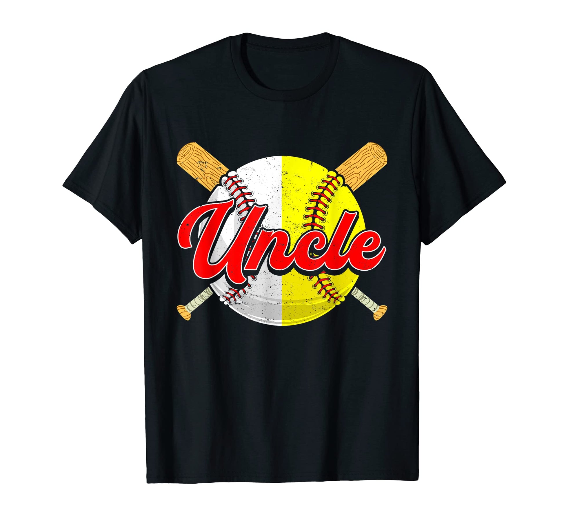Uncle Baseball Softball Funny Fathers T-Shirt - Custom Art Print Men Women - T-Shirt, Sweatshirt, Hoodie