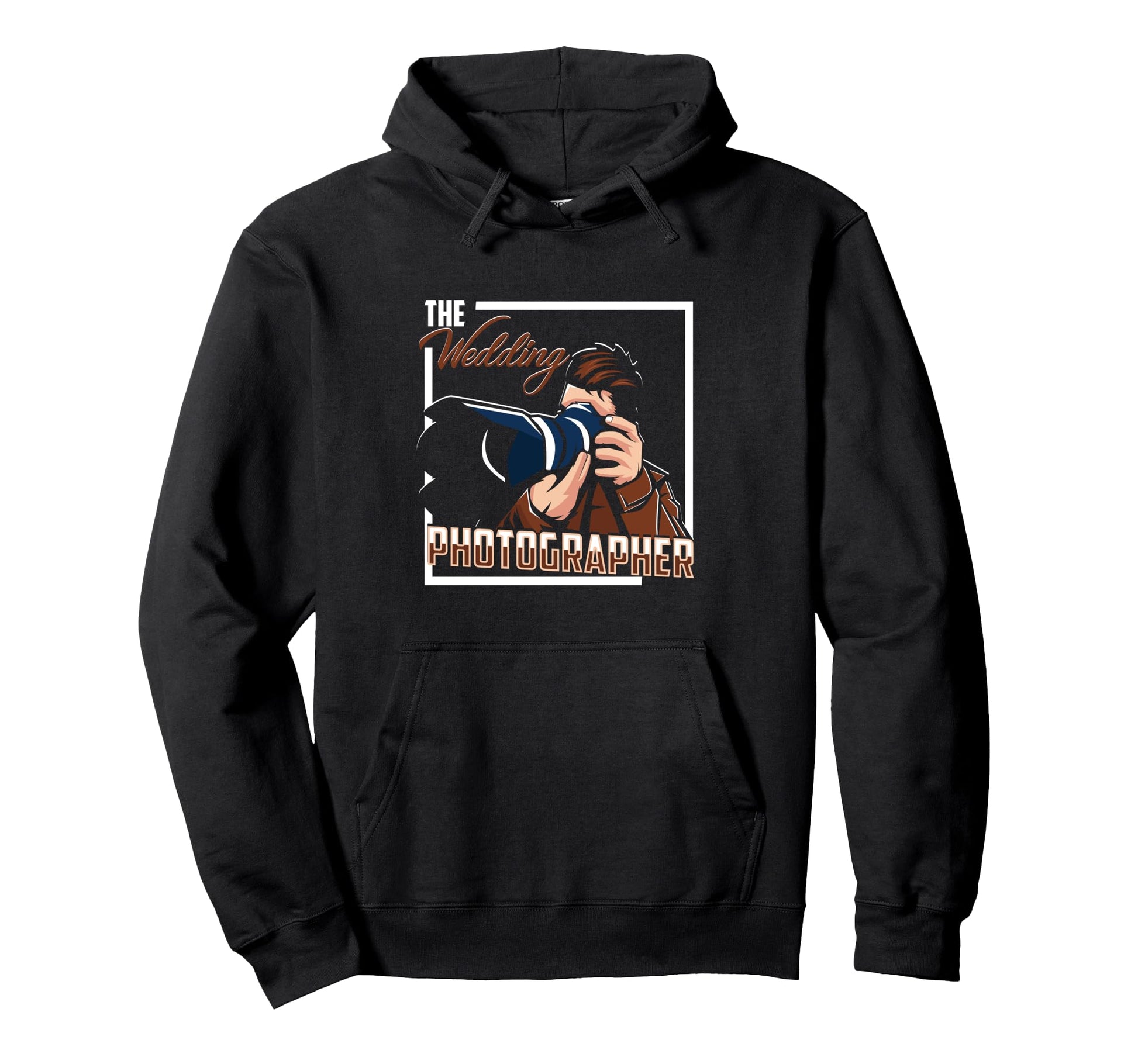Wedding Photographer Camera Hoodie - Novelty Apparel for Adults - T-Shirt, Sweatshirt, Hoodie