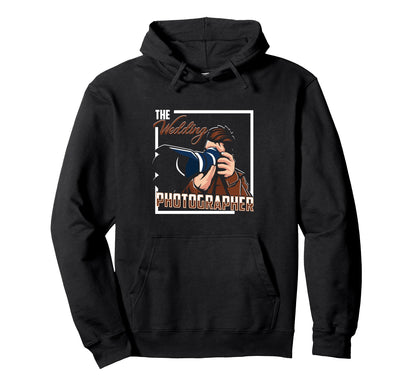 Wedding Photographer Camera Hoodie - Novelty Apparel for Adults - T-Shirt, Sweatshirt, Hoodie
