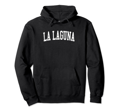 La Laguna Mexico Distressed White Varsity Hoodie - Streetwear Style Unisex - T-Shirt, Sweatshirt, Hoodie