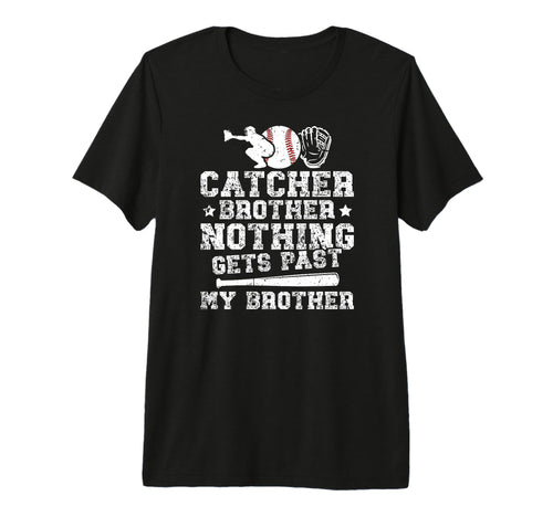 Proud Baseball Catcher Brother T-Shirt - Casual Everyday Wear for Adults - T-Shirt, Sweatshirt, Hoodie