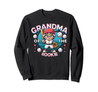 Baseball Grandma Grandmother Sweatshirt - Fun Novelty Design for Adults - T-Shirt, Sweatshirt, Hoodie