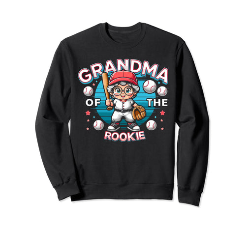 Baseball Grandma Grandmother Sweatshirt - Fun Novelty Design for Adults - T-Shirt, Sweatshirt, Hoodie