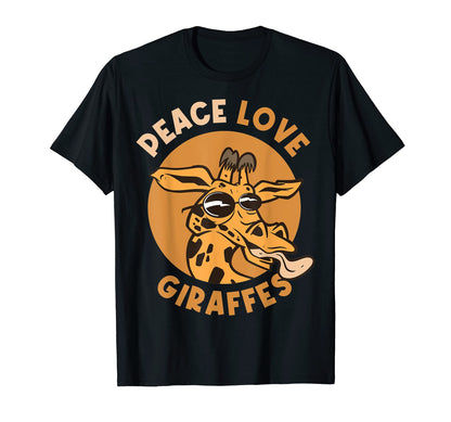 Peace Love Giraffes T-Shirt - Custom Art Print for Adults - T-Shirt, Sweatshirt, Hoodie