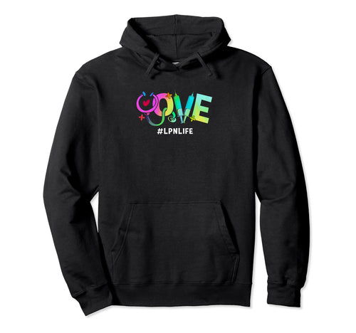 Rainbow Medical Stethoscope Love Lpn Hoodie - Aesthetic Graphic Men Women - T-Shirt, Sweatshirt, Hoodie