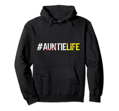 Baseball Softball Auntie Life Hoodie - Fun Novelty Design for Adults - T-Shirt, Sweatshirt, Hoodie