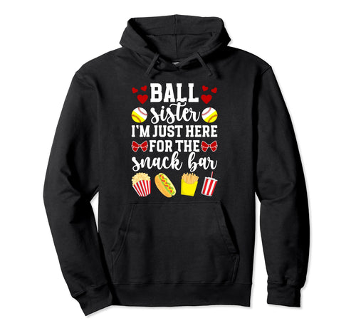 Ball Sister Snack Bar Baseball Hoodie - Novelty Apparel for Adults - T-Shirt, Sweatshirt, Hoodie