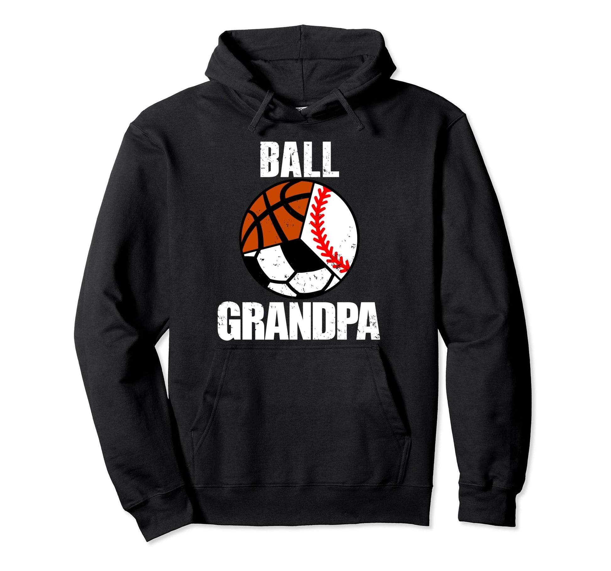Ball Grandpa Funny Baseball Soccer Hoodie - Aesthetic Graphic Unisex - T-Shirt, Sweatshirt, Hoodie