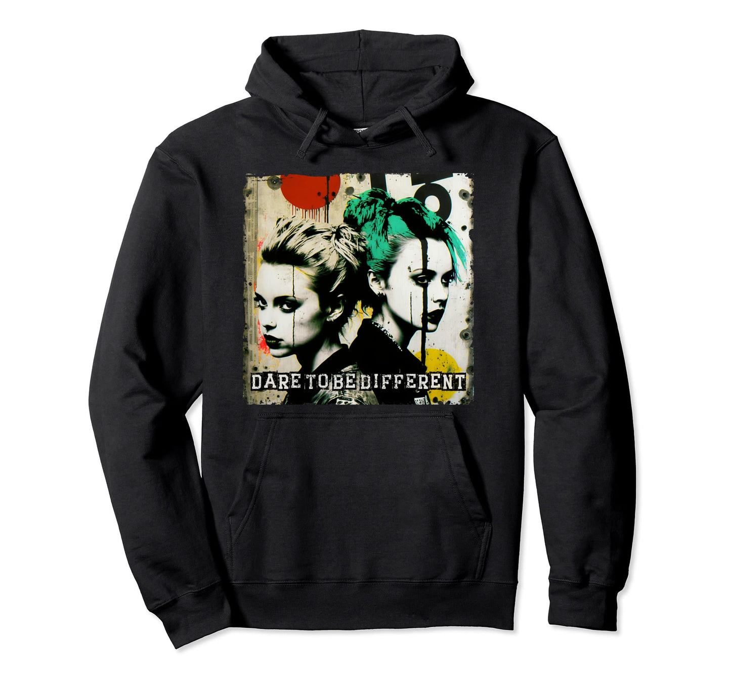 Gothic Punk Graffiti Grunge 90S Colorful Hoodie - Aesthetic Graphic Unisex - T-Shirt, Sweatshirt, Hoodie