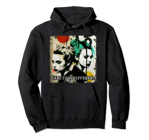 Gothic Punk Graffiti Grunge 90S Colorful Hoodie - Aesthetic Graphic Unisex - T-Shirt, Sweatshirt, Hoodie
