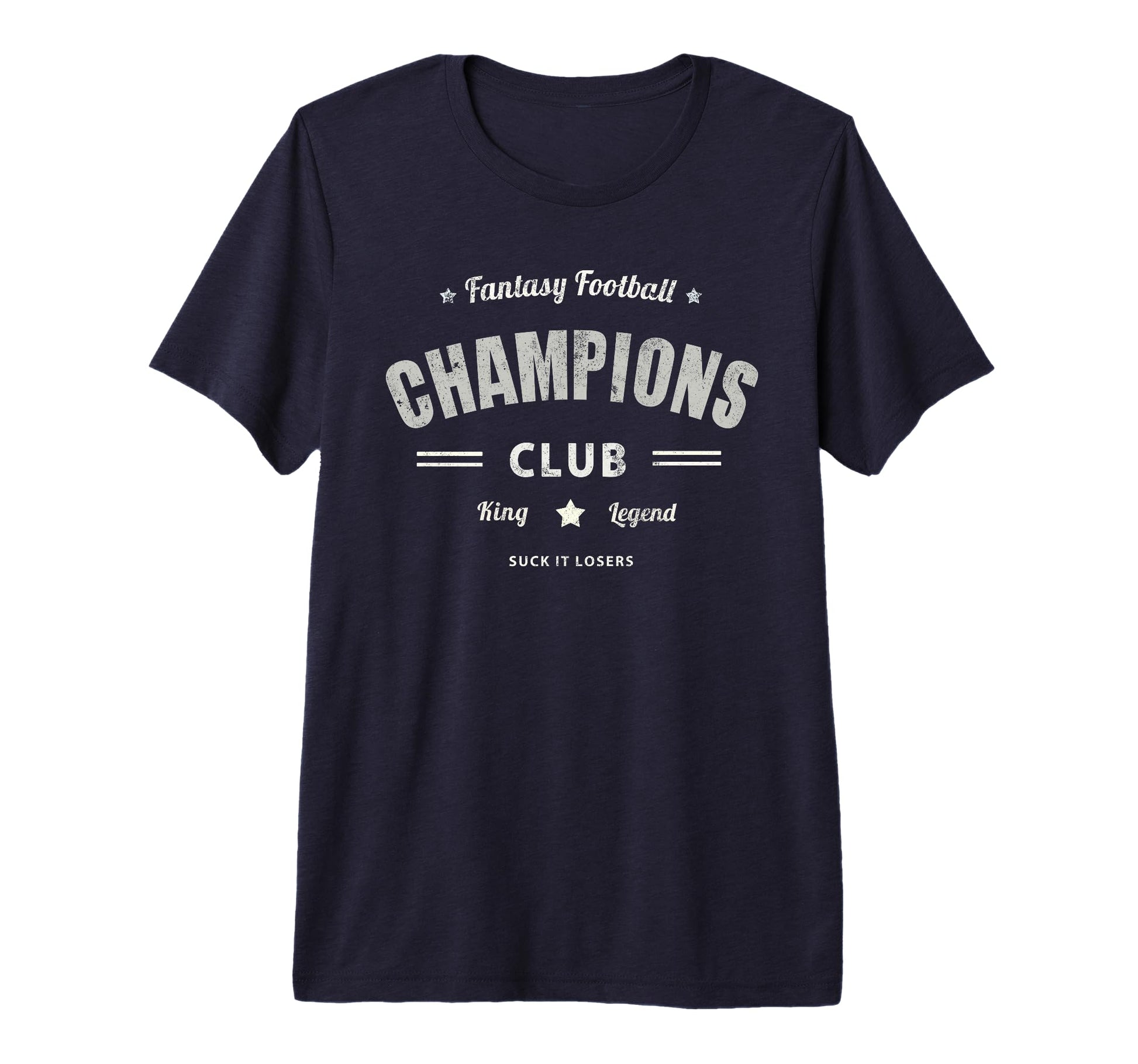 Fantasy Football Champions Club Champ T-Shirt - Novelty Apparel for Adults - T-Shirt, Sweatshirt, Hoodie