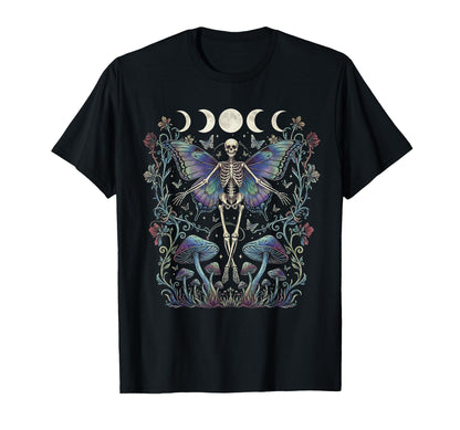 Y2K Fairy Grunge Skeleton Mushroom T-Shirt - Streetwear Style for Adults - T-Shirt, Sweatshirt, Hoodie