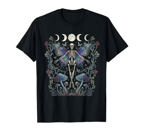 Y2K Fairy Grunge Skeleton Mushroom T-Shirt - Streetwear Style for Adults - T-Shirt, Sweatshirt, Hoodie