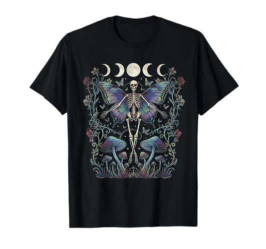 Y2K Fairy Grunge Skeleton Mushroom T-Shirt - Streetwear Style for Adults - T-Shirt, Sweatshirt, Hoodie