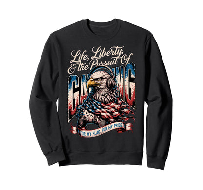 Funny Patriotic Usa Flag Usa Video Sweatshirt - Custom Art Print Unisex - T-Shirt, Sweatshirt, Hoodie