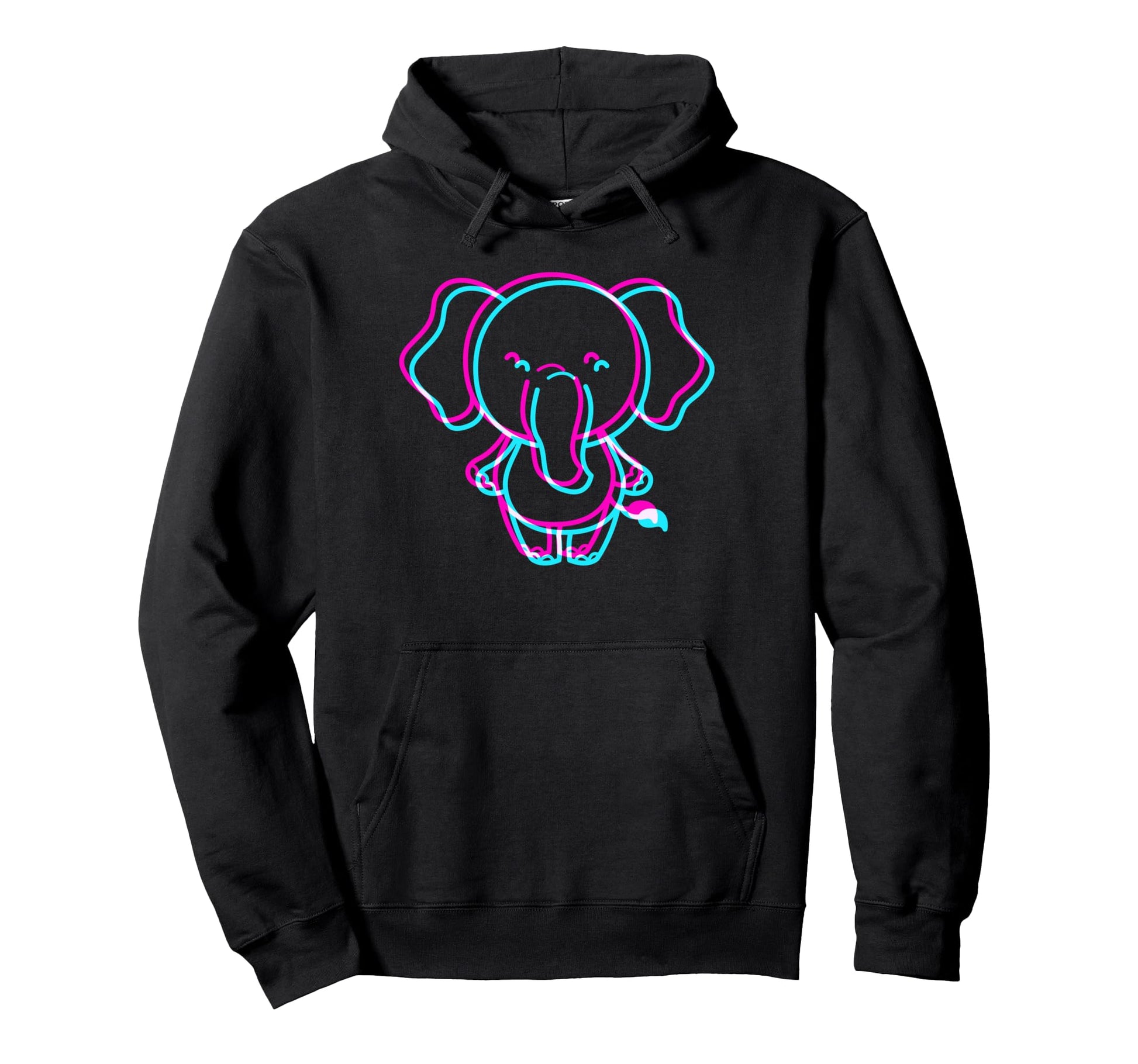 Aesthetic Elephant Animal Electronic Grunge Hoodie - Trendy Graphic Unisex - T-Shirt, Sweatshirt, Hoodie