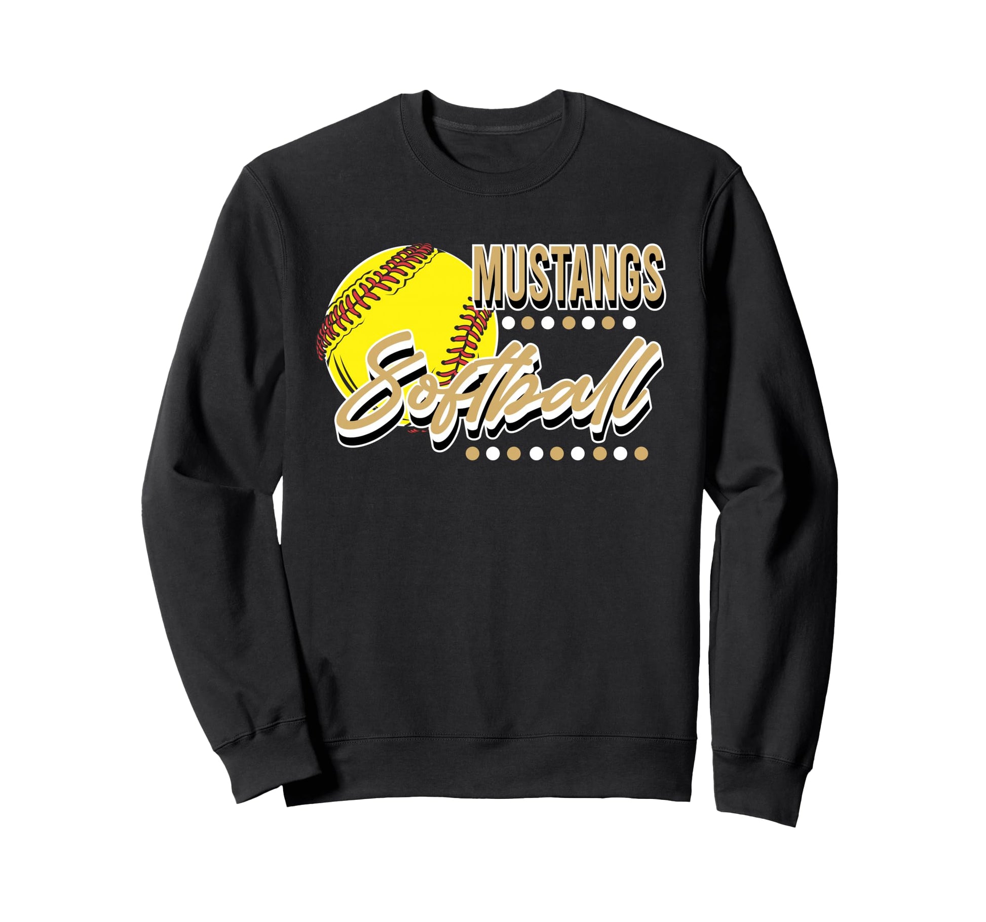 Mustangs Softball Mom Sports Game Sweatshirt - Trendy Graphic Men Women - T-Shirt, Sweatshirt, Hoodie