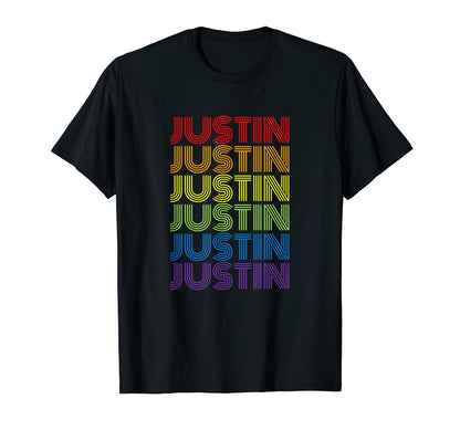 Justin Rainbow T-Shirt - Unique Graphic Unisex - T-Shirt, Sweatshirt, Hoodie