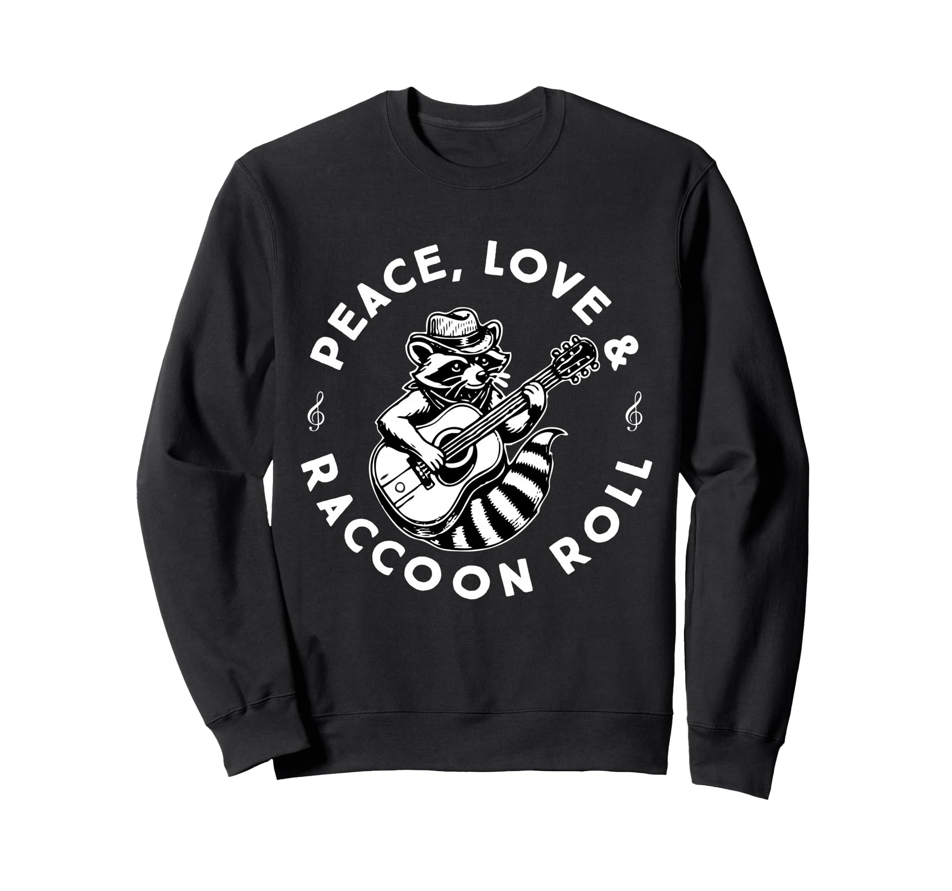 Raccoon Rock And Roll Music Raccoon Sweatshirt - Unique Graphic Men Women - T-Shirt, Sweatshirt, Hoodie