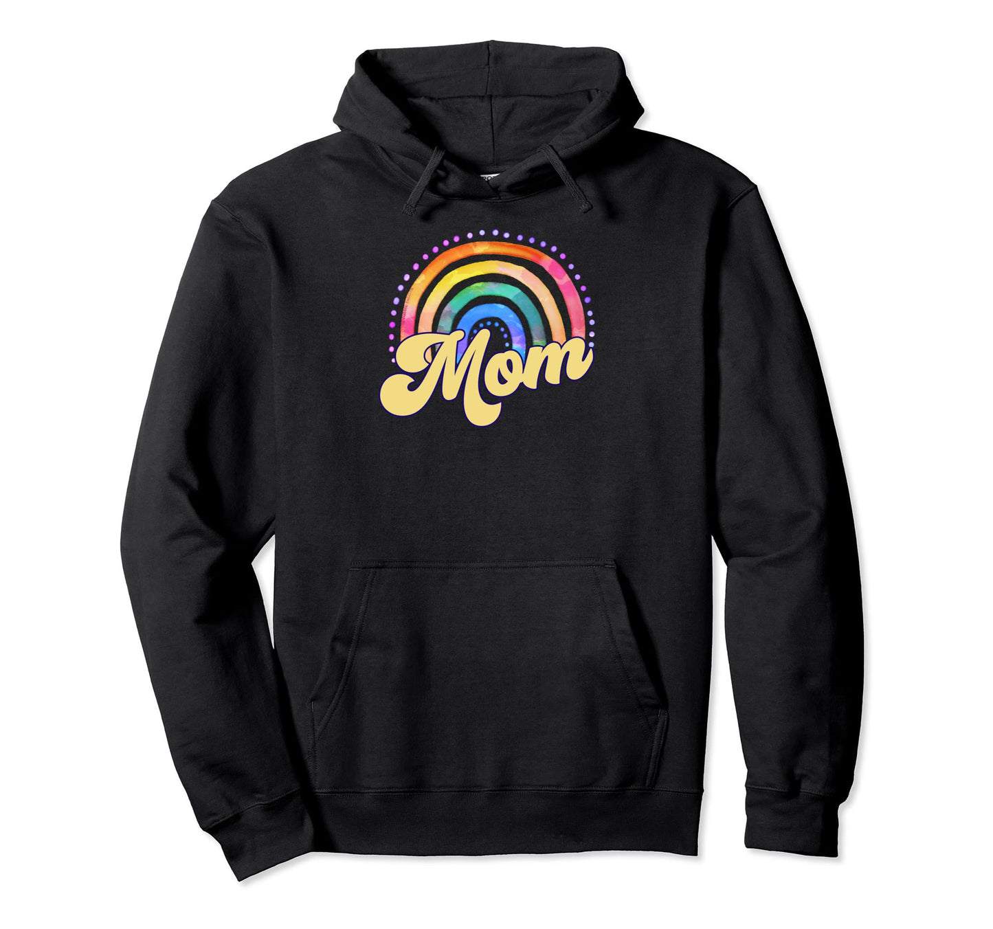 Pretty Mom Hippie Rainbow Mama Mom Hoodie - Unique Graphic for Adults - T-Shirt, Sweatshirt, Hoodie