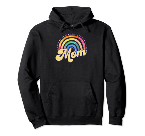 Pretty Mom Hippie Rainbow Mama Mom Hoodie - Unique Graphic for Adults - T-Shirt, Sweatshirt, Hoodie