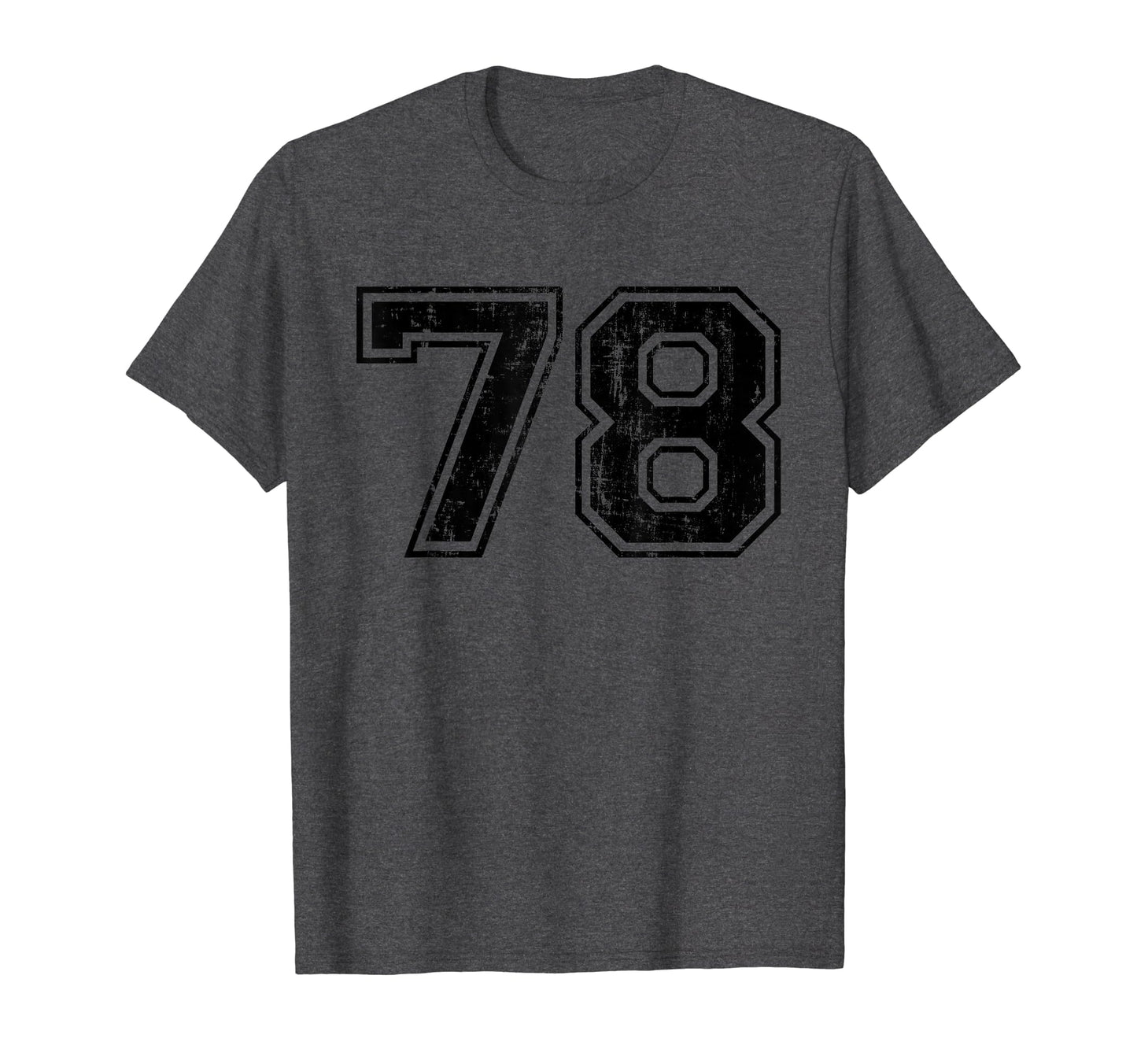 Number 78 Varsity Distressed Sport T-Shirt - Streetwear Style Men Women - T-Shirt, Sweatshirt, Hoodie