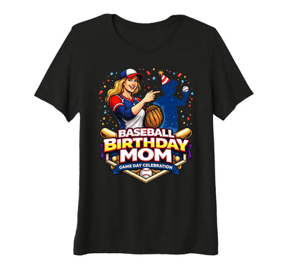 Womens Baseball Birthday Mom Game Day T-Shirt - Aesthetic Graphic Unisex - T-Shirt, Sweatshirt, Hoodie