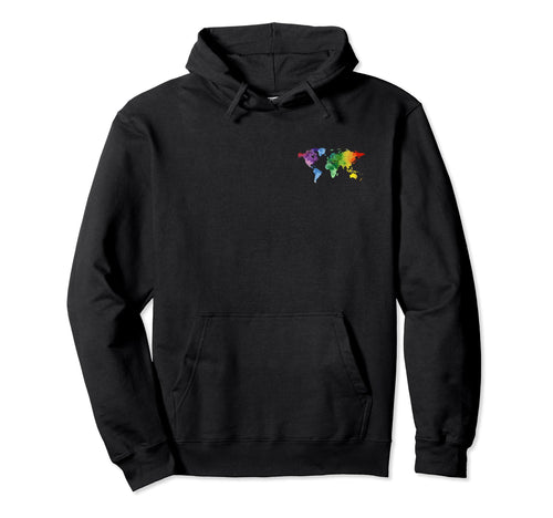 Colorful World Map Gift Summer Love Hoodie - Trendy Graphic Men Women - T-Shirt, Sweatshirt, Hoodie