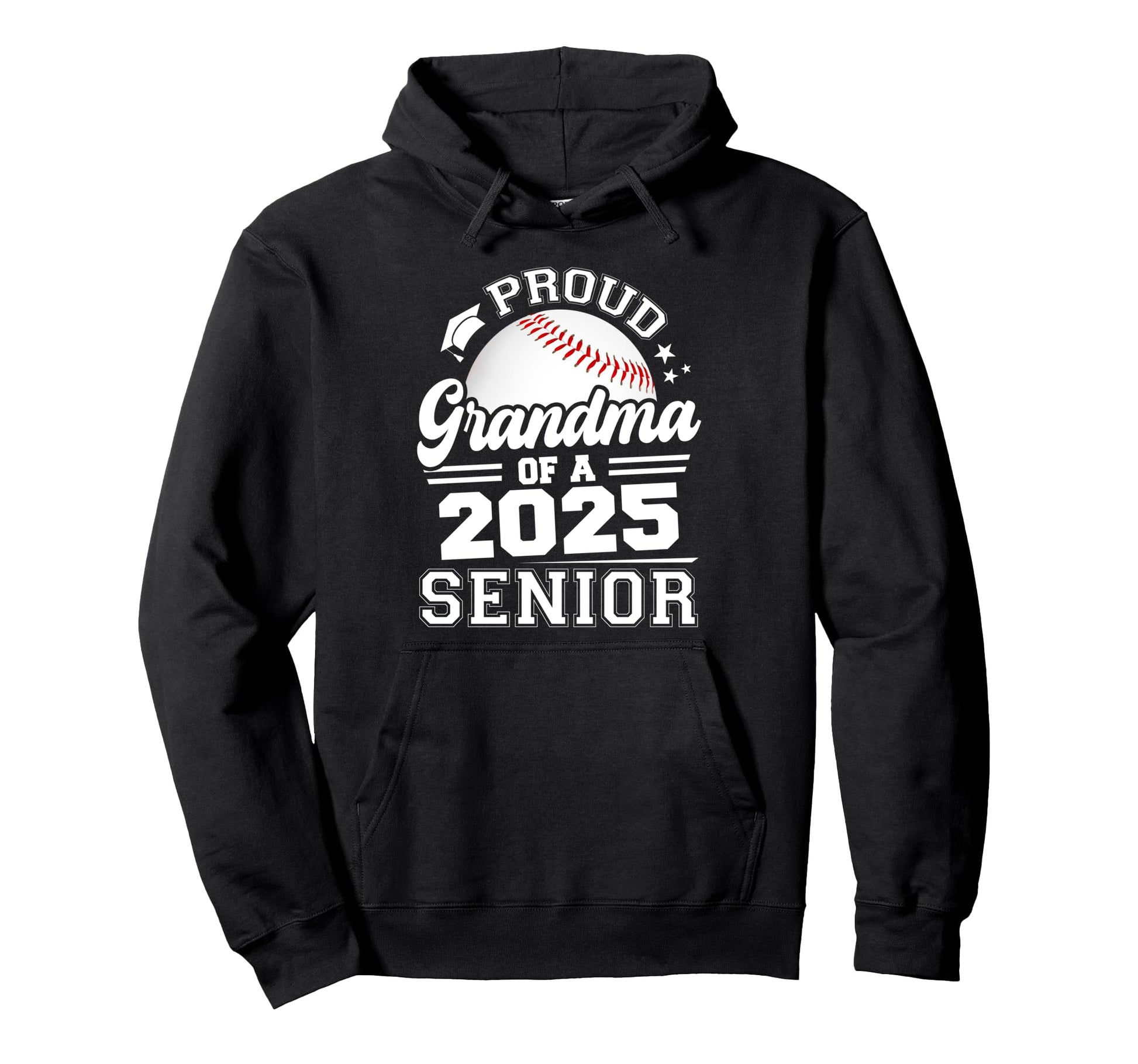 Proud Grandma 2025 Senior Graduate Grad Hoodie - Graphic Print for Adults - T-Shirt, Sweatshirt, Hoodie