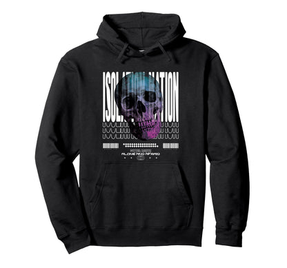Isolation Skull Aesthetic Edgy Hoodie - Unique Graphic for Adults - T-Shirt, Sweatshirt, Hoodie