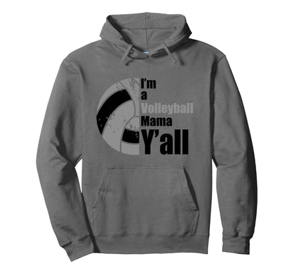 Gray Black Volleyball Mom Funny Mother Hoodie - Aesthetic Graphic Unisex - T-Shirt, Sweatshirt, Hoodie