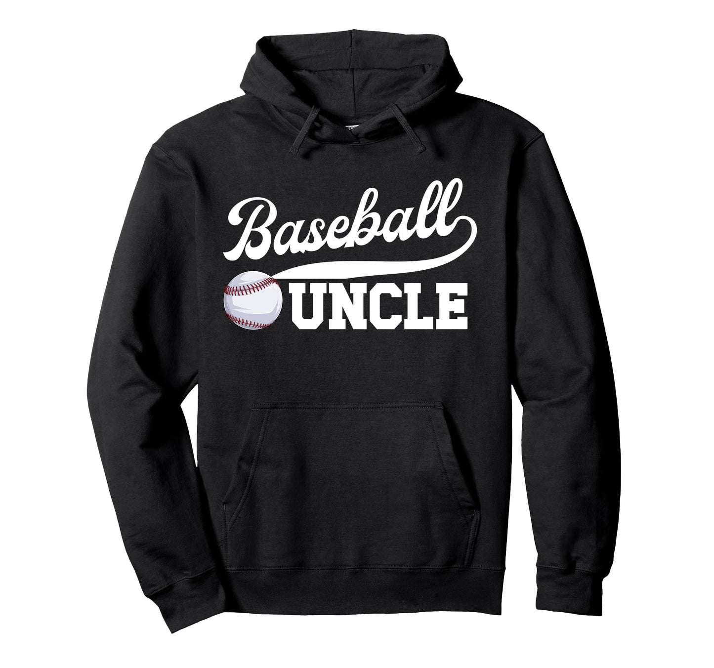 Proud Baseball Uncle Baseball Player Hoodie - Minimalist Print for Adults - T-Shirt, Sweatshirt, Hoodie