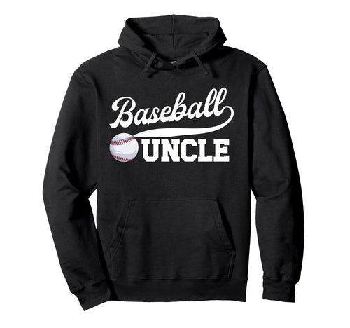Proud Baseball Uncle Baseball Player Hoodie - Minimalist Print for Adults - T-Shirt, Sweatshirt, Hoodie