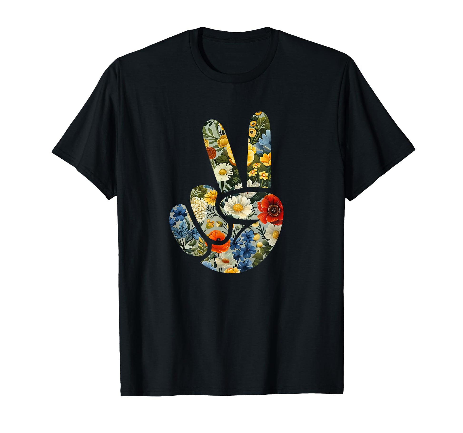 Elegant Silhouette Wildflowers Floral T-Shirt - Custom Art Print Unisex - T-Shirt, Sweatshirt, Hoodie