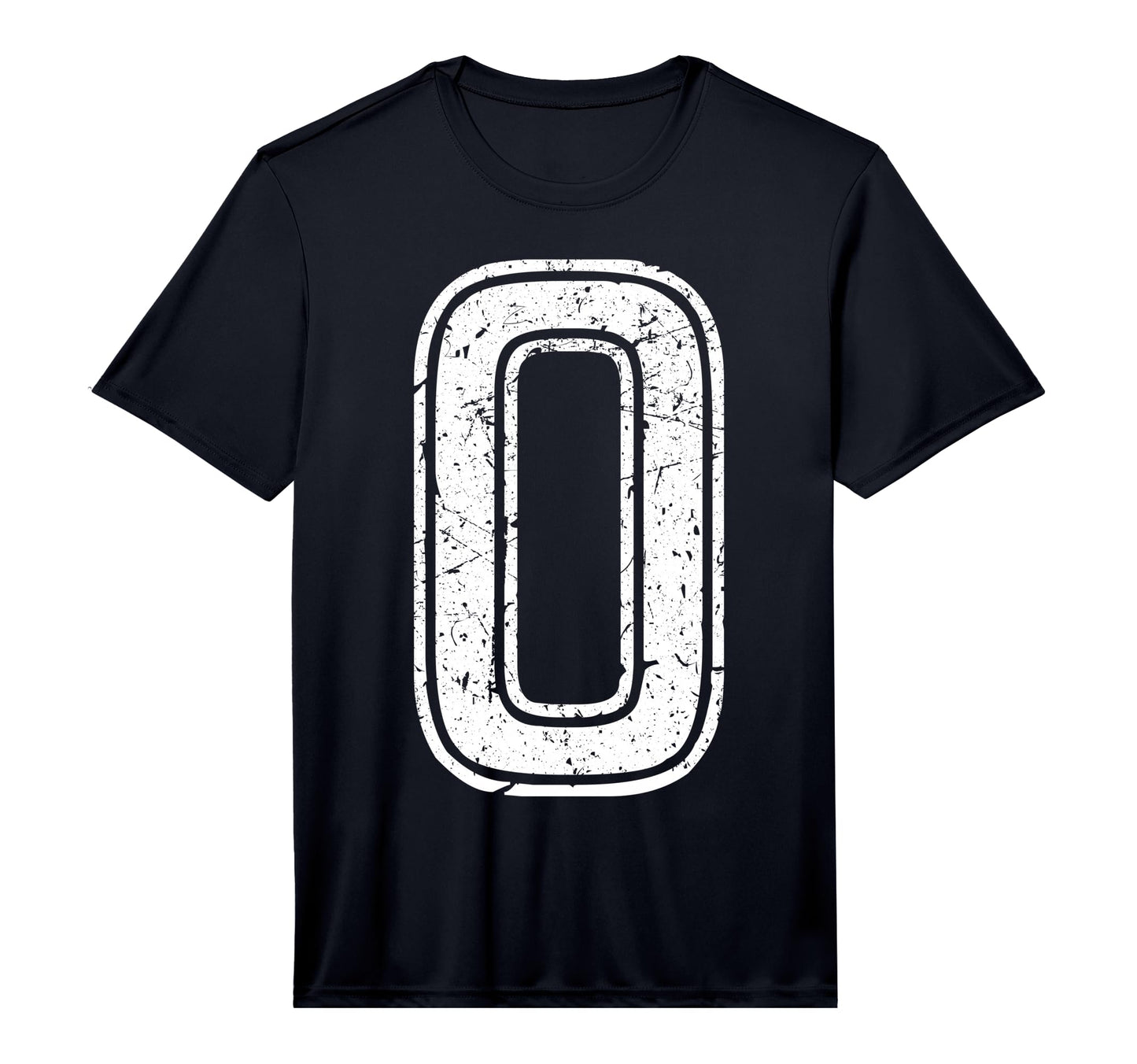 White Sports Team Number 0 Performance T-Shirt - Trendy Graphic Unisex - T-Shirt, Sweatshirt, Hoodie