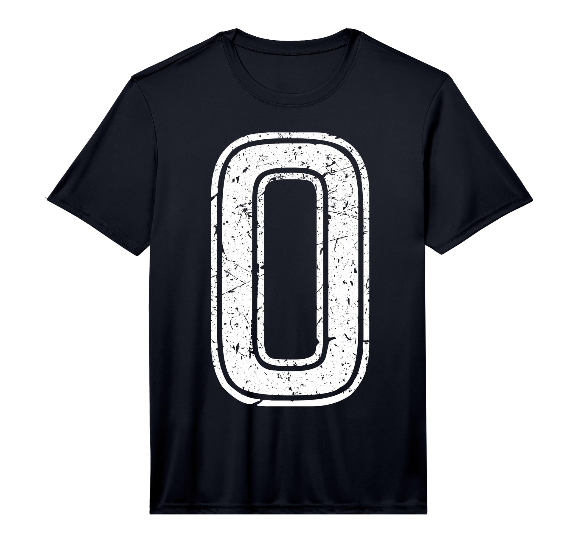 White Sports Team Number 0 Performance T-Shirt - Trendy Graphic Unisex - T-Shirt, Sweatshirt, Hoodie