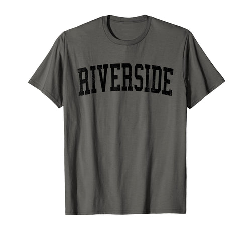 Riverside Il Distressed Black Varsity T-Shirt - Aesthetic Graphic Men Women - T-Shirt, Sweatshirt, Hoodie